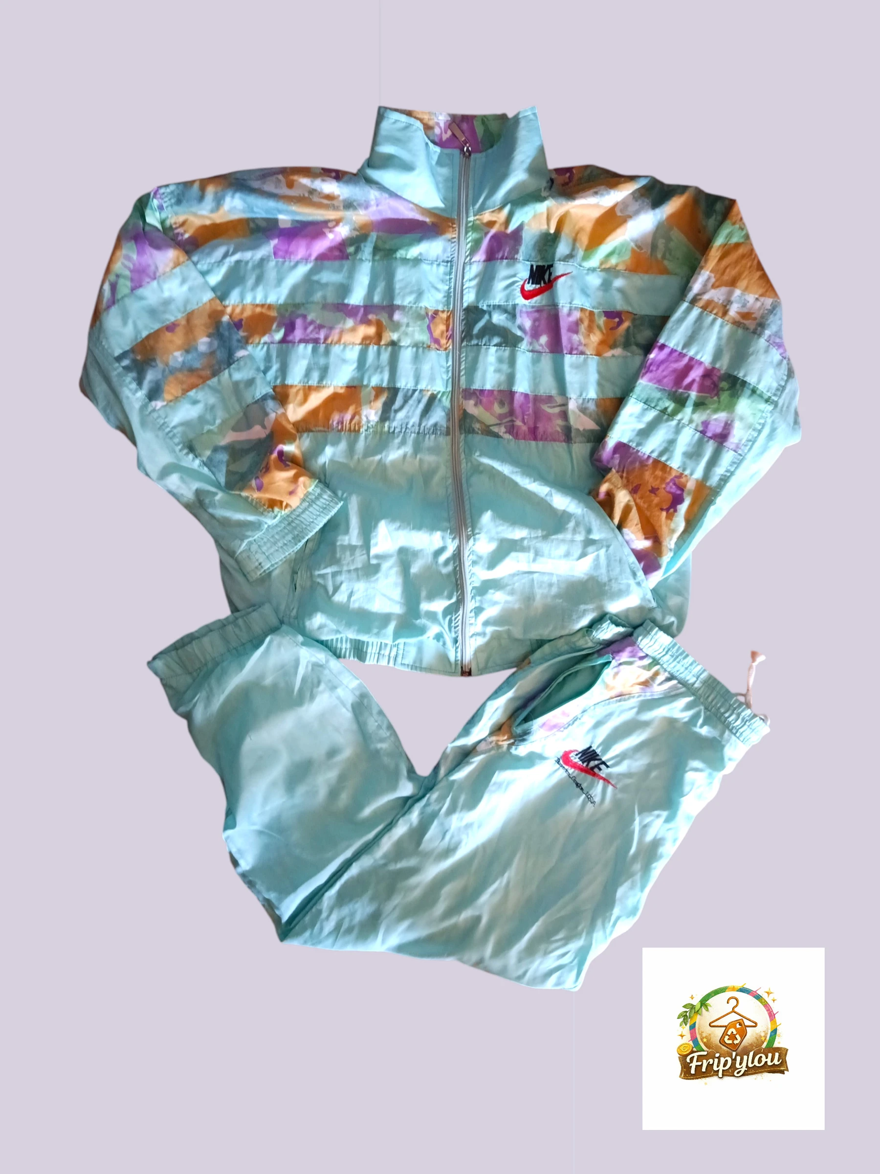 Ensemble de survêtement Nike vintage multicolore – A1757